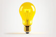 © Viviana - yellow Light bulb isolated on white background, big idea, generative ai