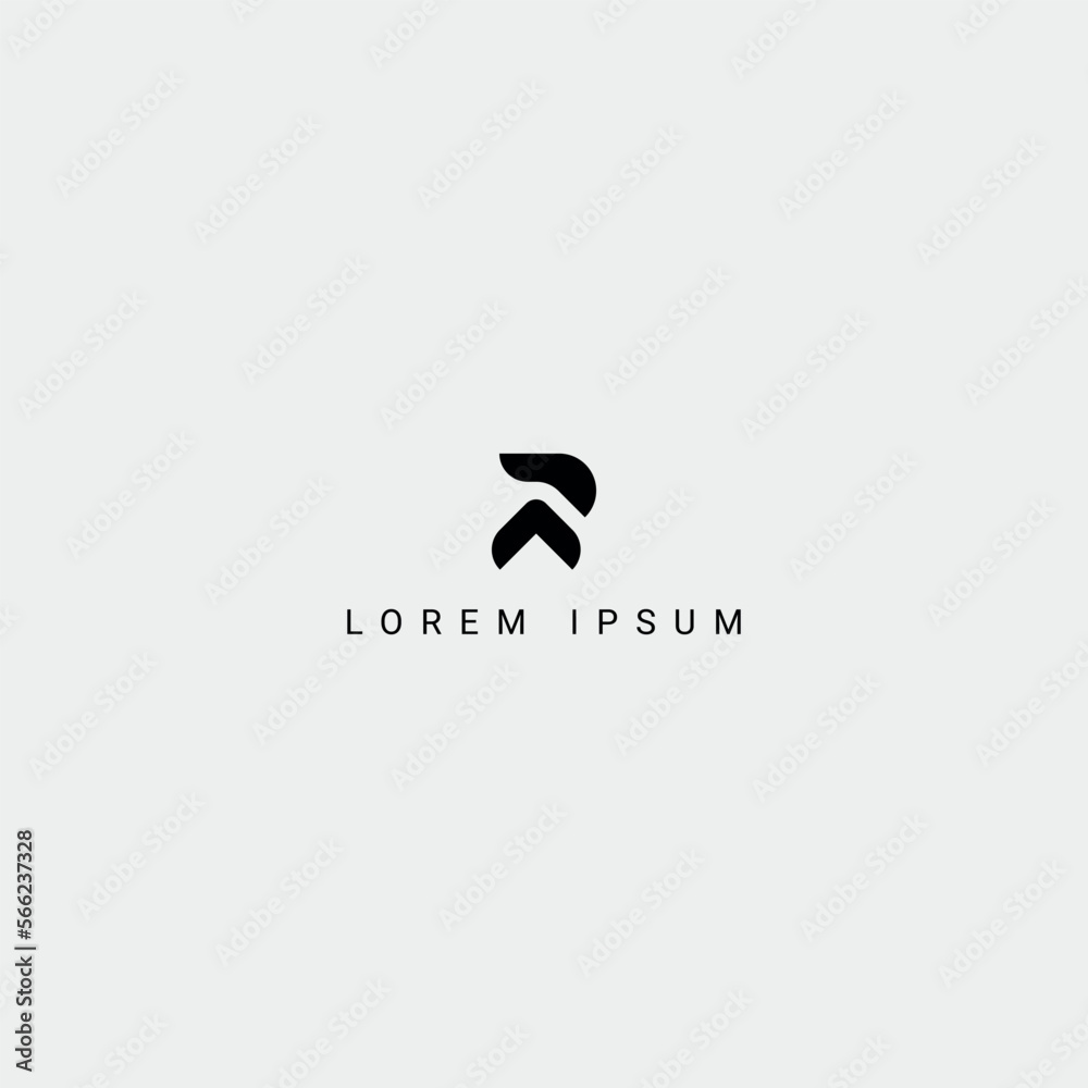 Alphabet letter RA AR logo icon design with black color white ...