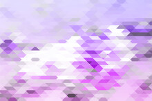 A Blurry Lilac Background Of Rhombuses Of Different Shades. Geometric Vector Pattern