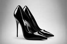 Beautiful, Black, Elegant Women's High-heeled Shoes