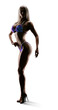 © USM Photography - Silhouette of a beautiful woman's body. Stunning Bikini Fitness Model. Fitness and Figure winner. Transparent PNG Full length photo