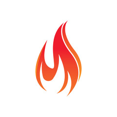 Sticker - Fire logo design illustration and fire symbol