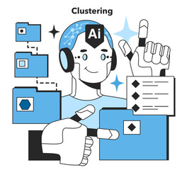 Poster - Clustering. Artificial neural network application. Self-learning computing