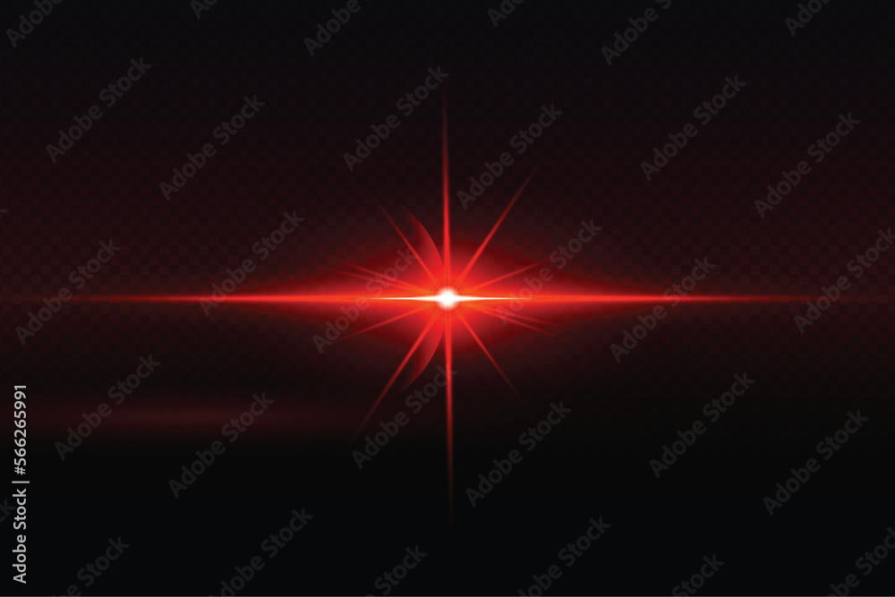 Light lens flare red effect with vector sun light. Stock Vector | Adobe ...