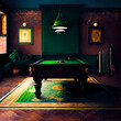 © Mhamed - table with balls and cue