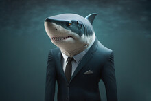 Generative AI Of Shark In Suit