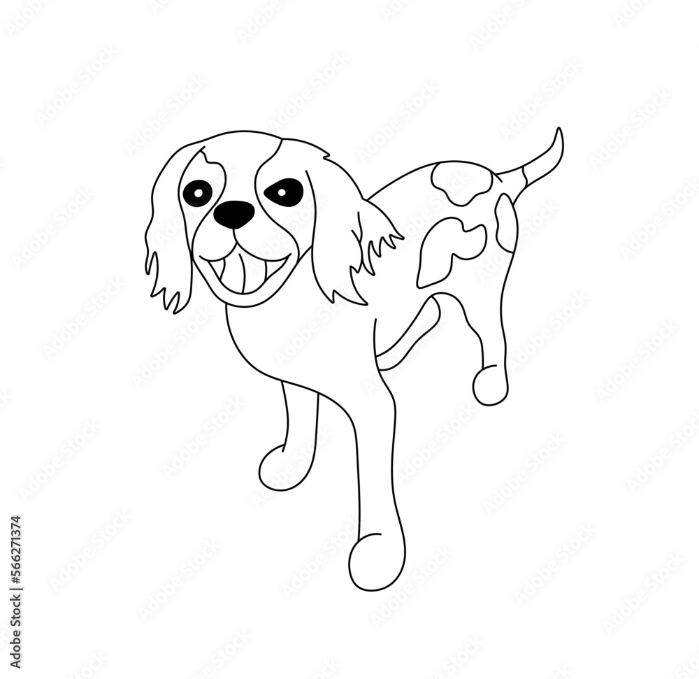 Image vectorielle Stock Vector isolated one single king charles dog ...