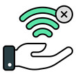 A unique design icon of no wifi