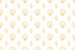 Light bulb electricity seamless pattern on white background vector design