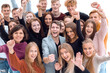 © ASDF - close up. happy young people showing their success