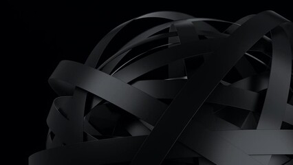 Poster - Abstract background,looped animation,abstract pattern of circles with the effect of displacement. clean rings. Background for business presentation. Modern simple shape loop ball style. 3d animation