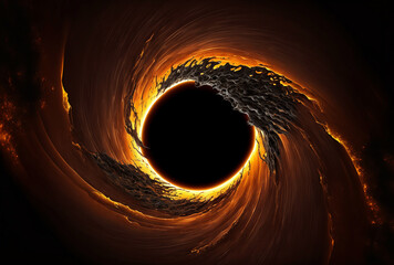 Wall Mural - black hole in space