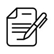 Document Icon. Pen, paper icon