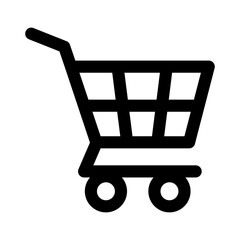 Canvas Print - Shopping basket cart vector icon symbol