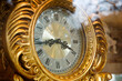 Close Up Shot Of A Vintage Gilded Clock