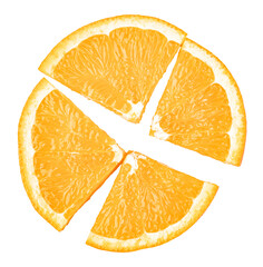 Wall Mural - sliced orange fruit