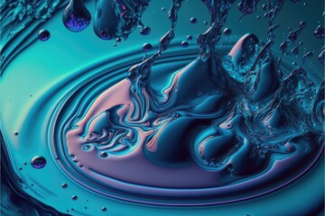 Wall Mural - Blue Abstract fluid background