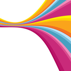 Aufkleber - colorful lines and stripes, wave, element for design
