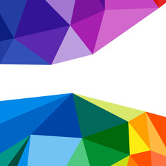 Aufkleber - Abstract triangle geometric wave stripes border on a white background. polygonal pattern for your design.