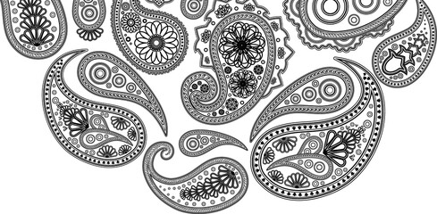 Aufkleber - Eps10 vector paisley design