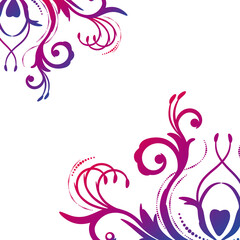 Aufkleber - Abstract floral background with oriental flowers.
