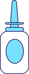 Poster - Nasal spray semi flat color raster element. Full sized object on white. Medical substance for nose. Influenza symptom simple cartoon style illustration for web graphic design and animation