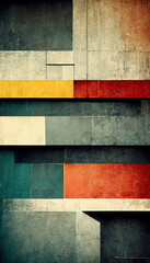 Wall Mural - abstract bauhaus style background. trendy aesthetic bauhaus architecture design. generative ai.
