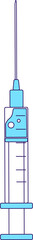 Poster - Syringe semi flat color raster element. Full sized object on white. Immunization. Shot of medical substance. Vaccination simple cartoon style illustration for web graphic design and animation