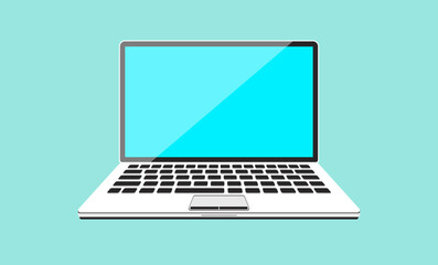 Fototapete - Glossy Laptop Isolated Vector Illustration