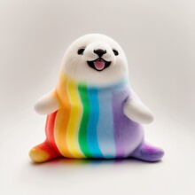 Colorful Seal Plush Toy