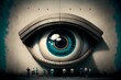 big eye monitors people, mass surveillance made with Generative AI