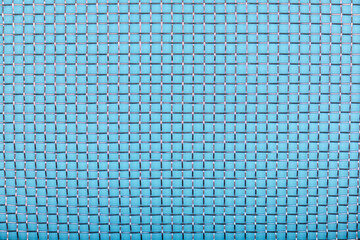 Metal mesh on a blue