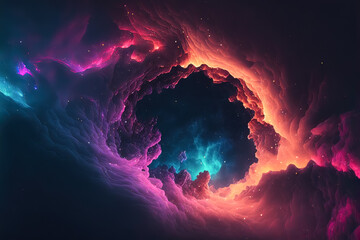 abstract blue, mint, and purple background with interlaced smoke glitch and distortion effect. futur