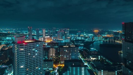 Poster - Sunrise time-lapse of Toyosu, Koto City, Tokyo, Japan