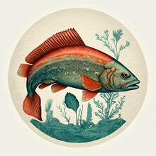 Fish, Retro Illustration