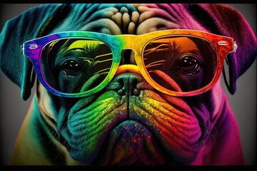 Canvas Print - portrait of a pug dog