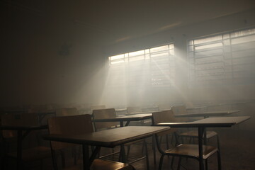 Classroom with fog 1