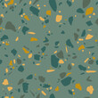 Terrazzo - powtarzalny wzór lastryko. Abstrakcyjna tekstura z kolorowych kształtów. Granitowe tło. Ilustracja wektorowa.