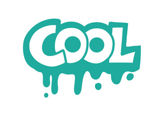 Poster - Cool melt text effect illustration for trendy design element