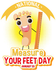 Sticker - Measure your feet day banner design