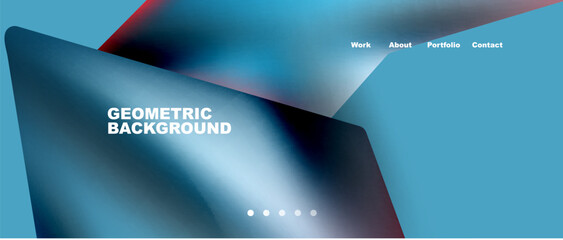 Abstract geometric landing page. Creative background for wallpaper, banner, background or web
