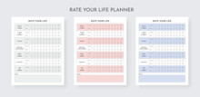 Rate Your Life Planner, Life Assessment Journal, Personal Development Diary