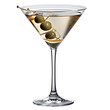martini on a transparent background, png file