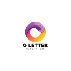 Wall Mural - letter o design gradient color logo template