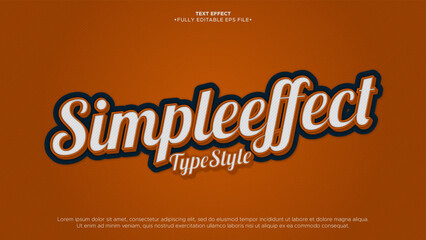 Poster - simple and elegant vector text effect with fully editable font and text