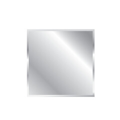 Wall Mural - Square silver metal png