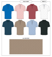 Polo t-shirt all over print