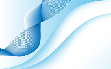Wall Mural - Elegant Blue gradient wavy background. Smooth gradient background vector