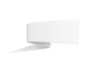 Poster - Ribbon banner 3d render - white sale text box.