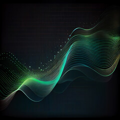 Wall Mural - vector abstract light lines wavy flowing dynamic in colors isolated for concept of generative ai